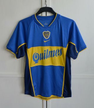 Rare Boca Juniors Argentina 2001 Vintage Home Football Shirt Jersey Nike Size S