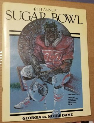 Georgia Bulldogs V Notre Dame 1981 Sugar Bowl Program 1980 National Champions