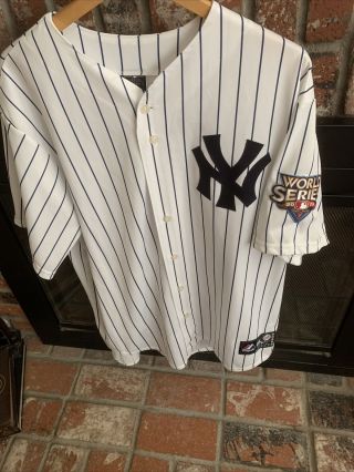 Majestic 2009 World Series Alex Rodriguez Jersey York Yankees Size Xl