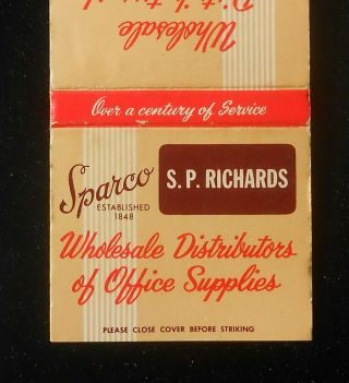 1960s Sparco S.  P.  Richards Office Supplies Established 1848 Dallas Atlanta Ga