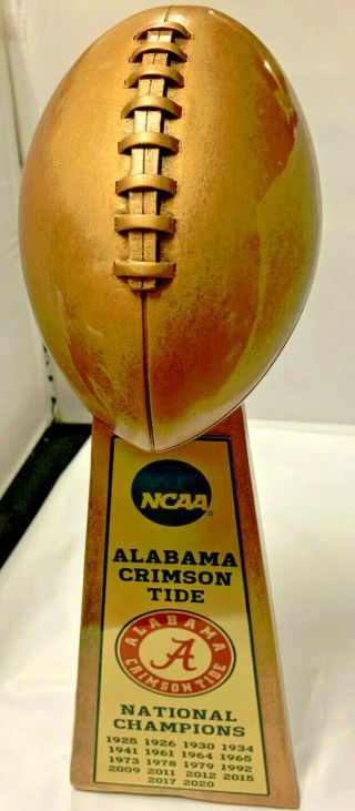 10 " 2020 Alabama Crimson Tide Ncaa National Champion Football Trophy