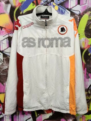 As Roma Italy Football Soccer Longsleeve Zip Jacket Jersey Shirt Top Mens Xxl