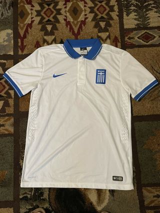 Greece Jersey Authentic 2014/2015 Home Size M Shirt Football Nike 647739 - 104