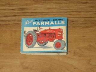 Vintage Mccormick Deering Matchbook Cover - Farmall Tractor - Luray,  Ks