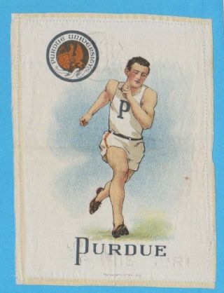 1910 Lg Murad Tobacco Silk S21 Purdue University Track - Runner Tough