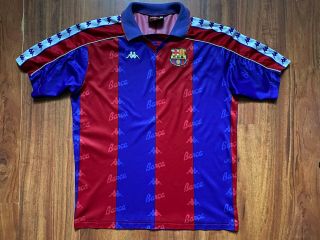 Fc Barcelona Football Shirt 1992 - 1995 Jersey Size L