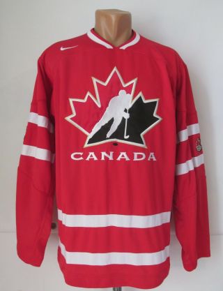 Team Canada Ice Hockey Jersey Shirt 2008/2009 Nike Iihf Patch Red Size M Men 