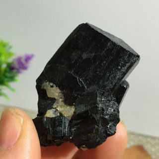 Top Natural Rough Black Tourmaline Crystal Cluster Mineral Specimen 44g A2413