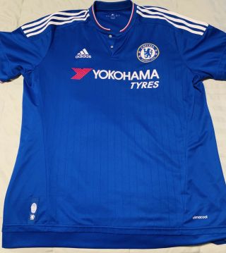 Chelsea 2015 - 2016 Football Soccer Home Jersey Shirt Adidas Size Xl Mens Yokohama