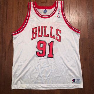 Champion Dennis Rodman Bulls Home Jersey Size 52 Xxl 2xl Jordan Pippen