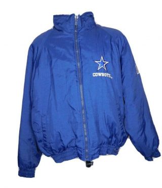 Pro Player Dallas Cowboys Full Zip Puffy Jacket Men’s L Large Nfl Experience