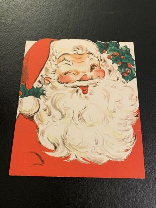 Vintage Greeting Card Christmas Santa Claus Pop - Up Book