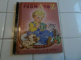 The Alphabet From A To Z,  A Little Golden Book,  1943 (vintage Blue Binding)