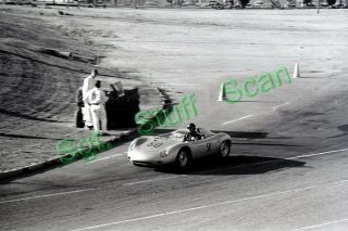 1961 Cscc Sports Car Racing Photo Negative Ken Miles Porsche Pomona,  Ca.