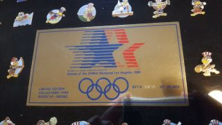 1984 Olympic Games Collector ' s Pins Set - Series 1,  2 & 3 - all 2835 - Framed 3