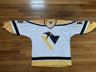 Vintage 90’s Pittsburgh Penguins Jaromir Jagr Nhl Hockey Jersey Starter Xl