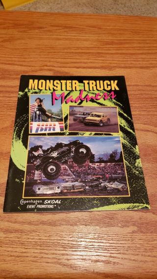 1990 Monster Truck Madness Souvenir Yearbook Program Monster Jam Truck.