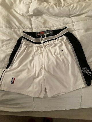 San Antonio Spurs White Home Game Shorts Size 38 By Nike