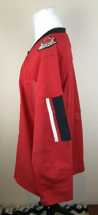 Men’s Vintage Team Canada Nike Olympic Sewn Logo Hockey Jersey Size 2XL XXL Red 3