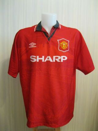 Manchester United 1994/1995/1996 Home Size Xl Umbro Shirt Jersey Maillot Soccer