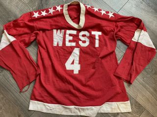Vtg All Star Prep School Game Worn Durene Hockey Jersey 60s 70s West
