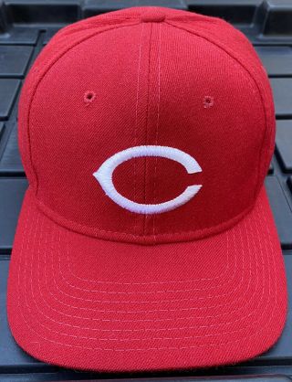 Vintage Cincinnati Reds Sports Specialties Plain Logo Hat Cap Mlb 100 Wool Pro