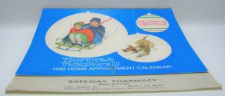 Safeway Pharmacy Golden Co Vintage 1982 Calendar Norman Rockwell