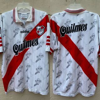 Vintage 1996 Adidas River Plate Home Soccer Jersey