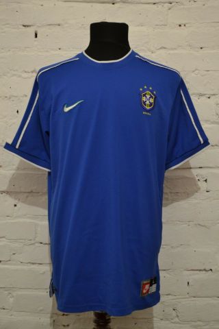 Vintage Brazil National Team 1997/1998 Away Football Shirt Jersey Camiseta L Men