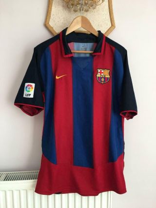 Fc Barcelona 2003 2004 Home Football Soccer Shirt Jersey Nike Camiseta Vintage