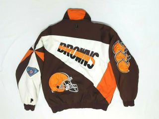 Vintage Pro Player Nfl Cleveland Browns Insulated Jacket L Daniel Young