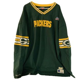 Mens 5xlb Mitchell And Ness Throw Back Pullover Nfl Green Bay Packers 1984