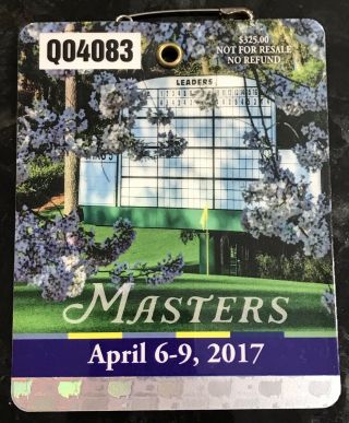 2017 Masters Badge - Sergio Garcia Winner - Augusta National