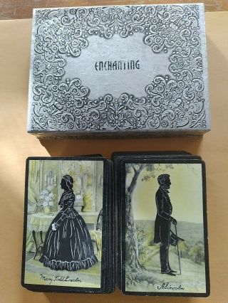 Old Congress Enchanting Playing Cards Abe Lincoln Mary Todd Lincolin 2 Deck Box