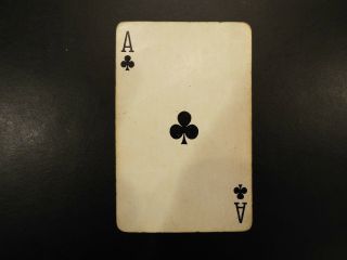 Vintage R.  G.  Dun Cigars Ace Of Clubs Playing Card