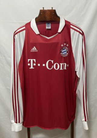 Vintage Adidas Fc Bayern Munchen Soccer Longsleeve Jersey Sz Xl