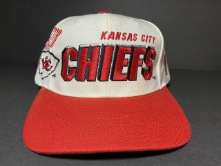 Vtg Nfl Kansas City Chiefs Cap Sports Specialties Embroidered Snap Back Hat