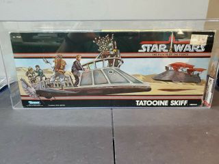 1984 Kenner Star Wars Power Of The Force Tatooine Skiff Vehicle Nib Afa 75