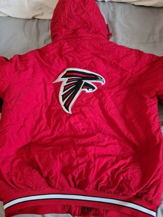 Vintage Atlanta Falcons Reebok Winter Puff Jacket Coat Sz.  Mens Large Red