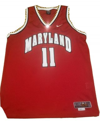 University Of Maryland Terrapins Ncaa Nike Basketball Authentic Jersey Sz Xl 11