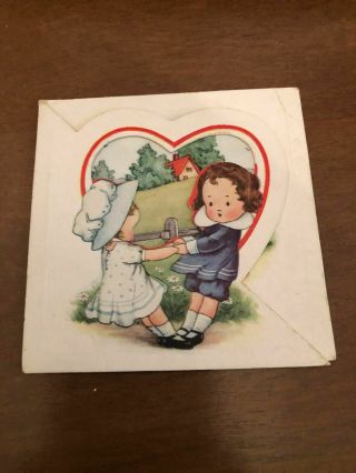 Vintage Valentines Greeting Card From The Late 30 