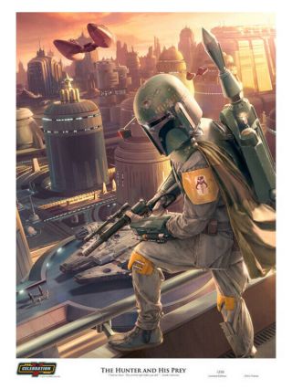Star Wars Boba Fett Fine Art Print The Hunter And His Proof Artist Proof Signed