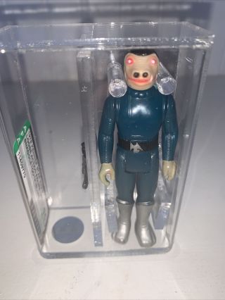 Afa 75 Ex,  Nm Kenner 1978 Star Wars Loose Blue Snaggletooth Dent In Boot