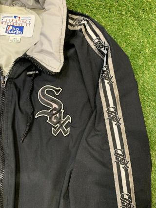 Vintage Chicago White Sox Windbreaker Jacket Xl Pro Player Perfect Rare 90s