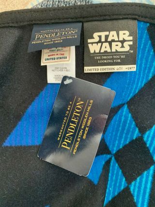 Star Wars BB8 Pendleton Blanket limited edition 651 of 1977 gifted to film crew 3