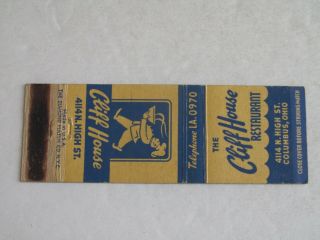 Q166 Vintage Matchbook Cover The Cliff House Restaurant Columbus Oh.  Ohio