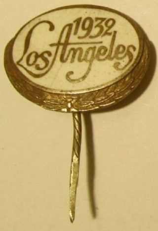 1932 Olympic Games Los Angeles Xth Olympiad Finland Noc Pin Badge White