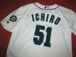 Ichiro Kids Seattle Mariners Home White Russell Athletic Jersey Boys Xl Youth