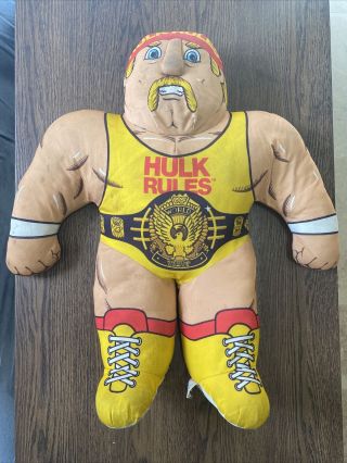 1990 Hulk Hogan Wwf Wwe Wrestling Buddies Plush Toy Tonka 22”