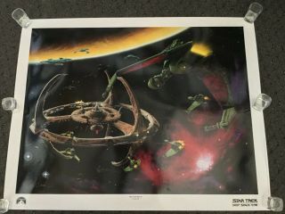 Vintage Signed James Cukr Star Trek Deep Space Nine Poster
